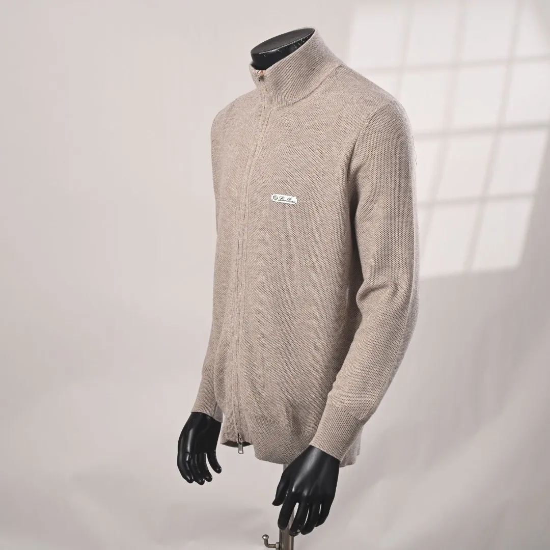 LORO PIANA LP iron brand zipper knitted sweater jacket actual photos